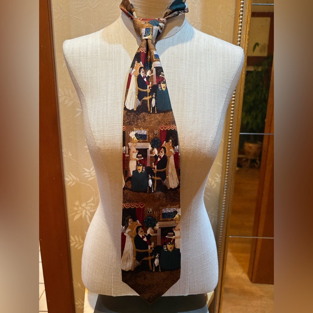 Guy Buffet " The Good Life" Silk  Patterned Necktie